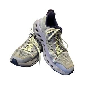 On Cloudsurfer Running Shoes Light Grey Purple Cream Womens 9.5 Neutral Cushion